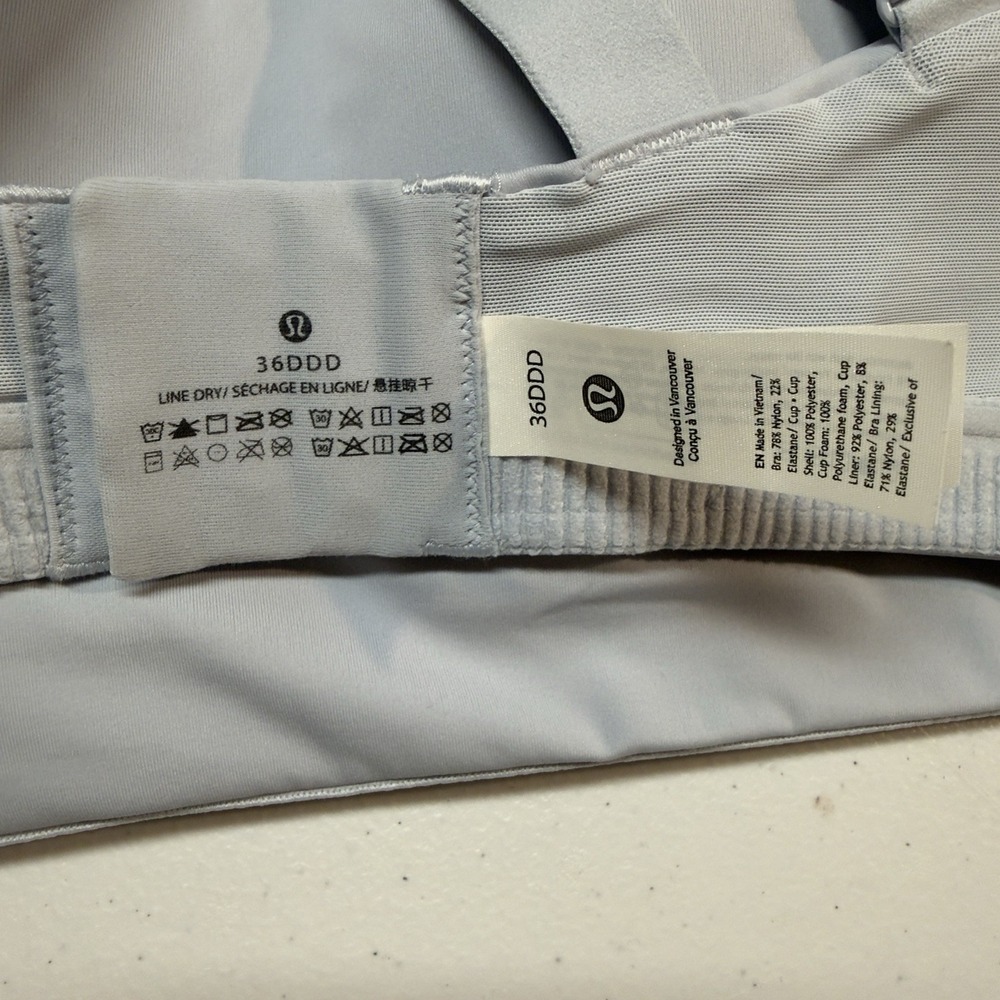 Lululemon Energy Bra High Support, Size 36 DDD Grey - Picture 8 of 9
